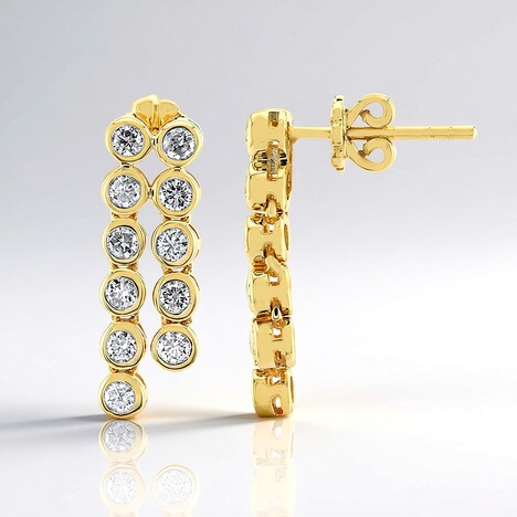 Boucles d'oreilles en or et Diamant SI1 (G) (Annette)
