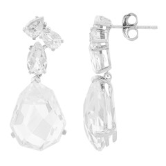 Orecchini in argento con Quarzo Bianco (TPC)