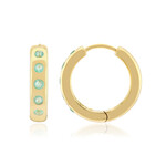 Russian Emerald Silver Earrings