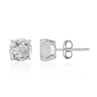 Boucles d'oreilles en argent et Topaze blanche