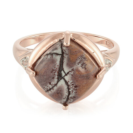 Zilveren ring met een Sonora Dendrieten Jaspis