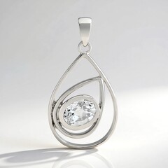 Ciondolo in argento con Kunzite Bianca (Pallanova)