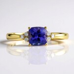 AAA-Tansanit-Goldring (CIRARI)