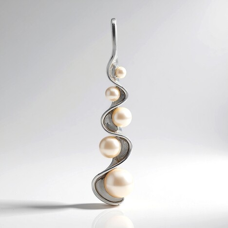 Ciondolo in argento con Perla d'Acqua Dolce Bianca (MONOSONO COLLECTION)
