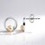 Boucles d'oreilles en argent et Perle blanche de culture d'eau douce