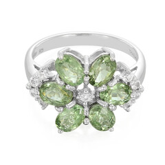 Anillo en plata con Turmalina Paraíba