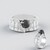 Anillo en plata con Diamante plateado (MONOSONO COLLECTION)