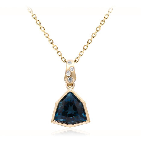 Collar en oro con Topacio azul de Londres (CIRARI)