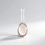 Colgante en plata con Cuarzo rosa (MONOSONO COLLECTION)