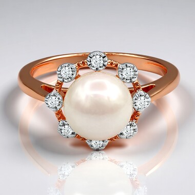 Bague en or et Perle d'Akoya (TPC)