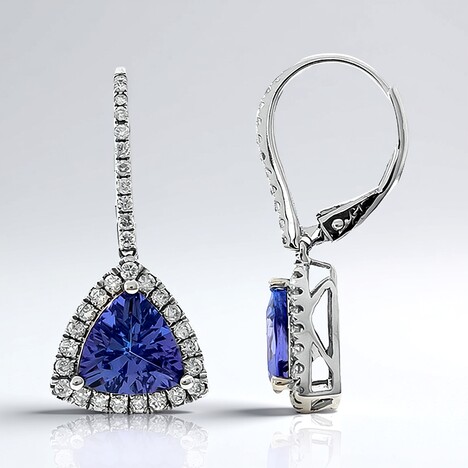 Boucles d'oreilles en or et Tanzanite AAA (CIRARI)