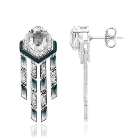 Orecchini in argento con Quarzo Bianco (SAELOCANA)