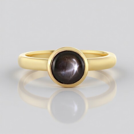 Anello in argento con Zaffiro Stellato Nero