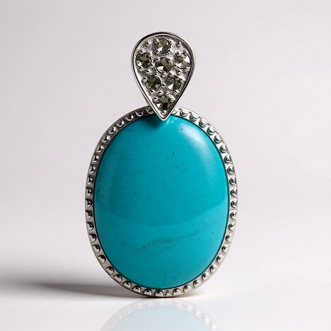 Ciondolo in argento con Amazzonite (Annette classic)