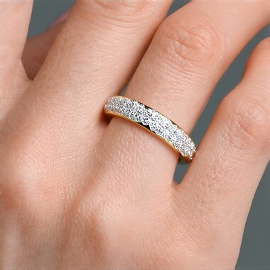 Anello in oro con Diamante VVS1 (G) (Annette)