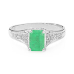 Zilveren ring met een Bahia-smaragd