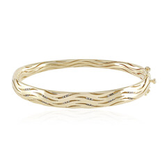 9K I2 Champagne Diamond Gold Bangle (Ornaments by de Melo)
