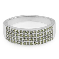 Bague en argent et Diamant fantaisie
