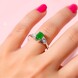 Zilveren ring met een keizerlijk chrysopraas