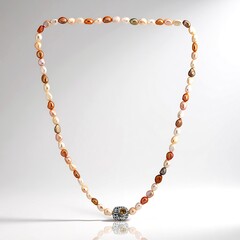 Collana in argento con Quarzo Cognac (TPC)