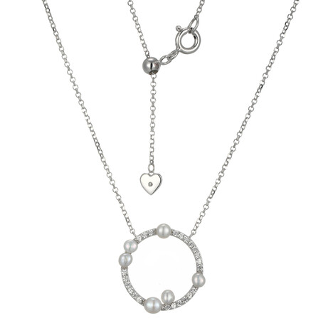 Collar en plata con Perla blanca Freshwater