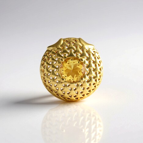 Ciondolo in argento con Citrino (MONOSONO COLLECTION)