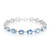 Bracciale in argento con Topazio Mistico Blu