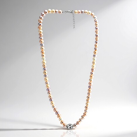 Collana in argento con Perla di Acqua Dolce (TPC)