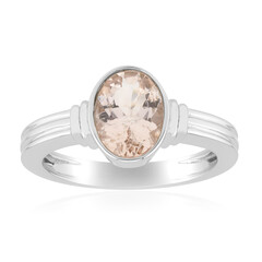 Bague en argent et Morganite du Brésil