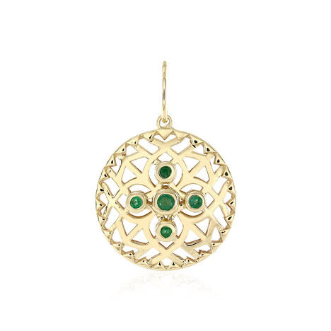 Gouden hanger met een Braziliaanse smaragd (Ornaments by de Melo)