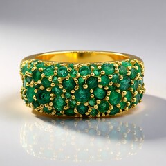 Anello in oro con Smeraldo Zambia (Adela Gold)