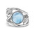 Zilveren ring met een larimar