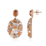 Chocolate Moonstone Silver Earrings (KM by Juwelo)