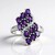 Anello in argento con Ametista Zambiana
