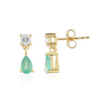 Orecchini in argento con Smeraldo Russo (Adela Silber)