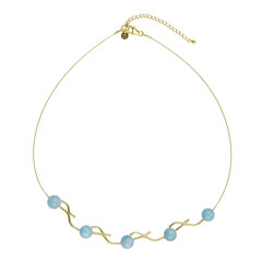 Brasilianischer Aquamarin-Silberhalskette