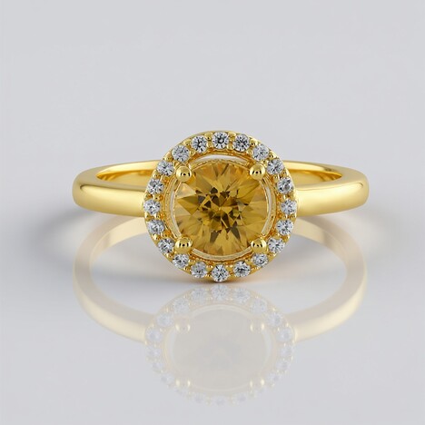 Anello in argento con Zircone Giallo