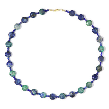 Collana in argento con Malachite Azzurrite