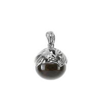 Pendentif en argent et Bois fossilisé