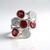 Anello in argento con Granato Mozambico (de Melo)