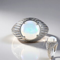 Anello in argento con Opale di Welo