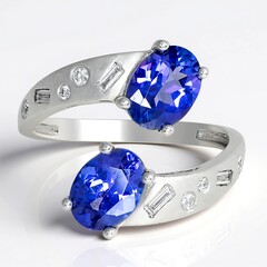 Anello in oro con Tanzanite AAA