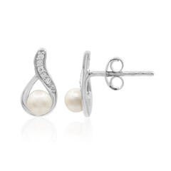 Pendientes en plata con Perla Freshwater