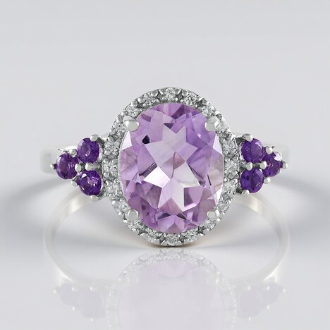Anello in argento con Ametista Rose de France