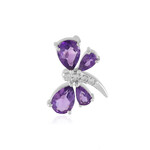 Ciondolo in argento con Ametista Zambiana