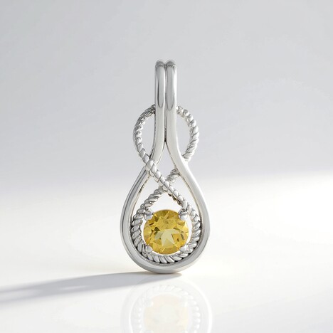 Pendentif en argent et Béryl jaune