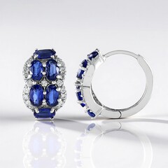 Orecchini in argento con Cianite del Nepal
