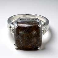 Anillo en plata con Cuarzo Dinosaurio