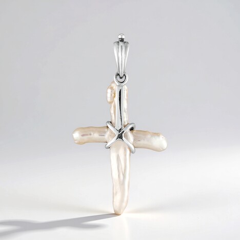 Ciondolo in argento con Perla d'Acqua Dolce Bianca