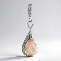 Ciondolo in argento con Morganite Brasiliana